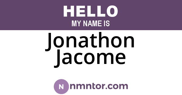 Jonathon Jacome