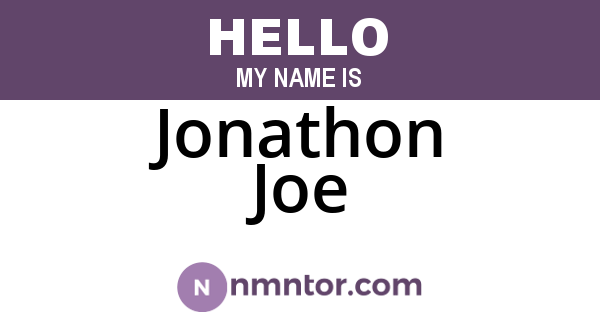 Jonathon Joe