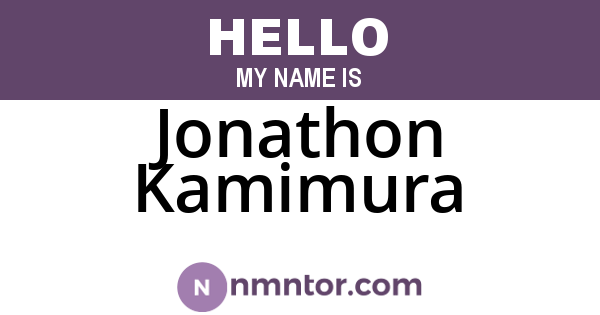 Jonathon Kamimura