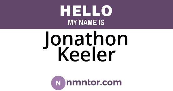 Jonathon Keeler