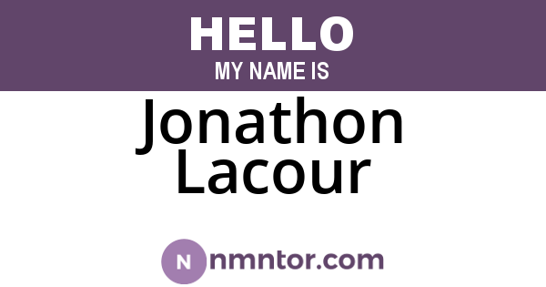 Jonathon Lacour