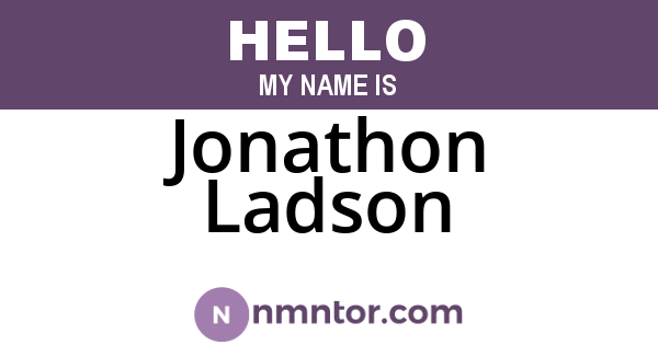 Jonathon Ladson
