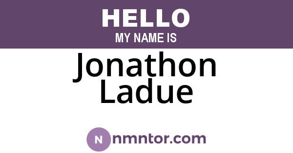 Jonathon Ladue