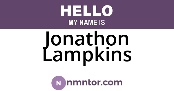Jonathon Lampkins