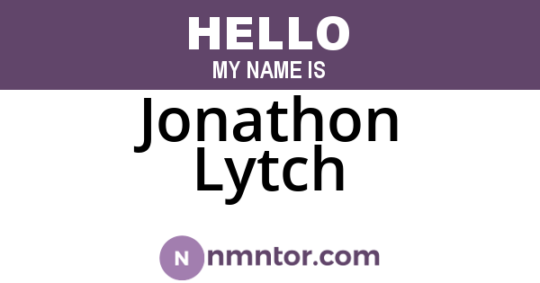 Jonathon Lytch