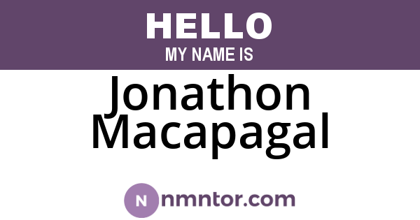 Jonathon Macapagal