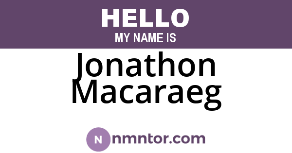 Jonathon Macaraeg