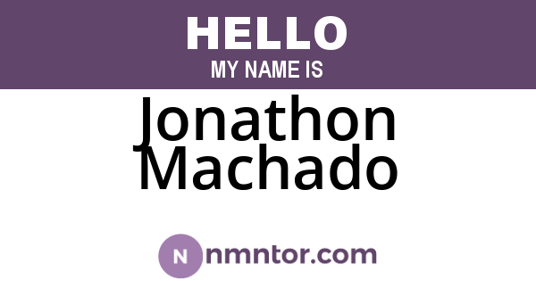 Jonathon Machado