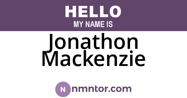 Jonathon Mackenzie