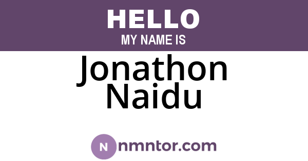 Jonathon Naidu