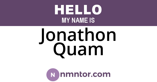 Jonathon Quam