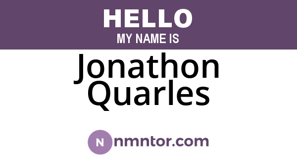 Jonathon Quarles