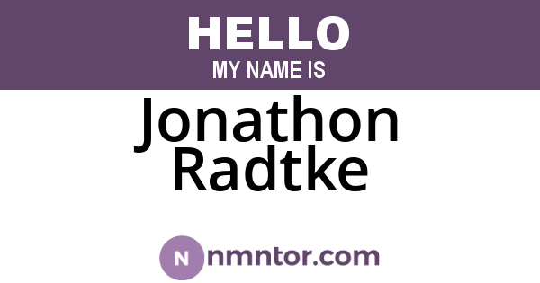 Jonathon Radtke