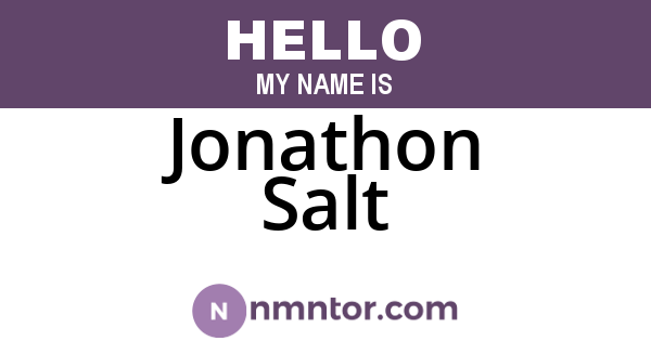 Jonathon Salt