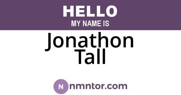 Jonathon Tall