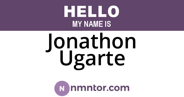 Jonathon Ugarte