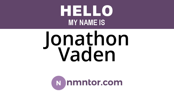 Jonathon Vaden