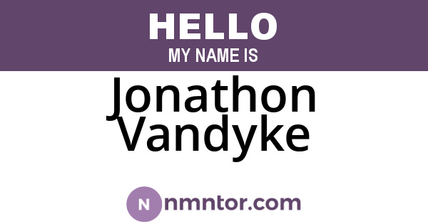 Jonathon Vandyke