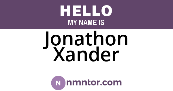 Jonathon Xander