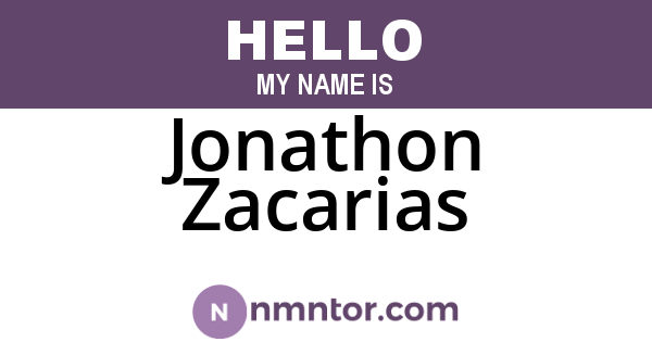 Jonathon Zacarias