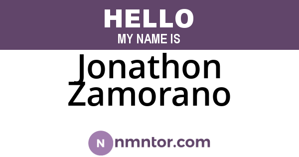 Jonathon Zamorano