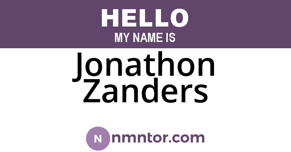 Jonathon Zanders