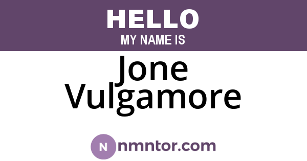Jone Vulgamore