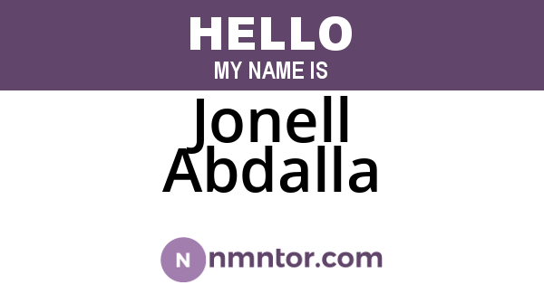 Jonell Abdalla