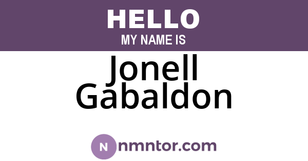 Jonell Gabaldon