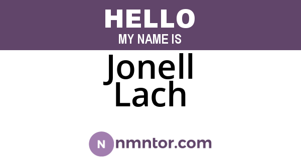 Jonell Lach