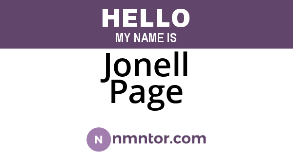 Jonell Page
