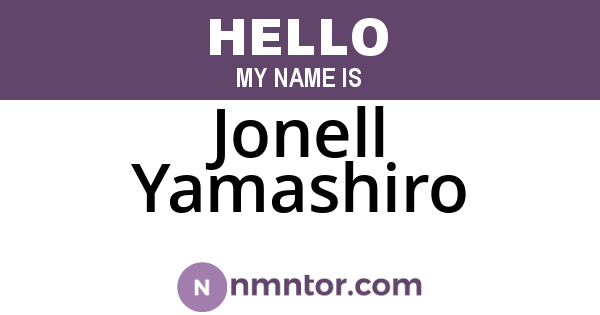 Jonell Yamashiro
