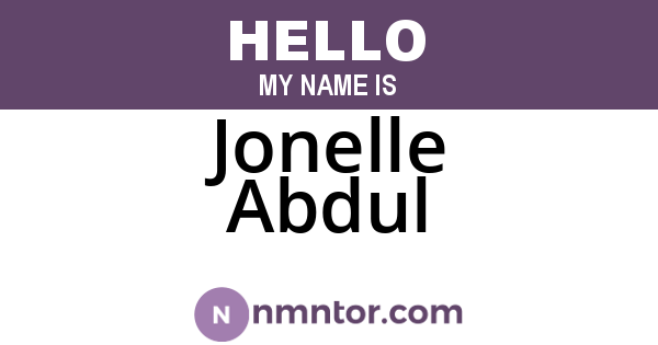 Jonelle Abdul