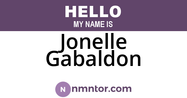 Jonelle Gabaldon