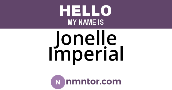 Jonelle Imperial