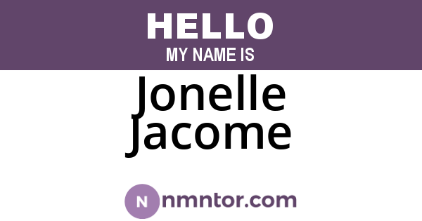 Jonelle Jacome
