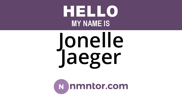 Jonelle Jaeger