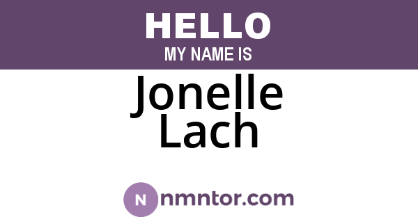 Jonelle Lach