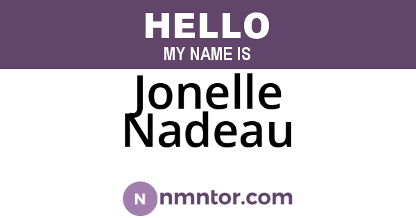 Jonelle Nadeau