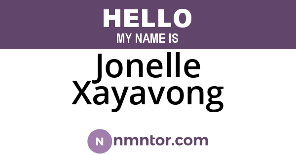 Jonelle Xayavong