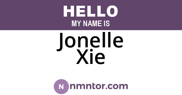 Jonelle Xie