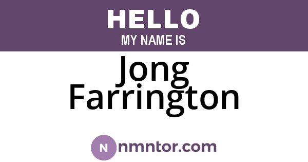 Jong Farrington