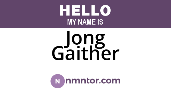 Jong Gaither