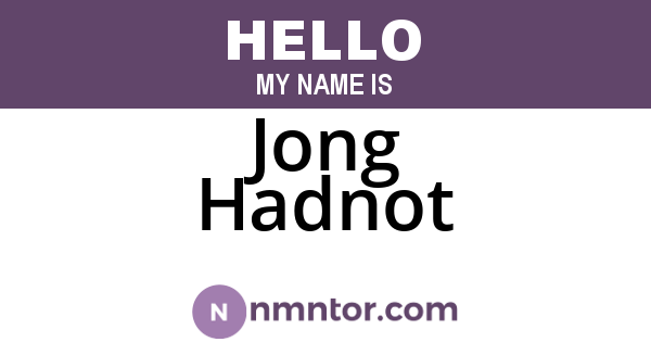 Jong Hadnot