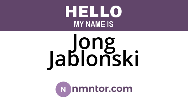 Jong Jablonski