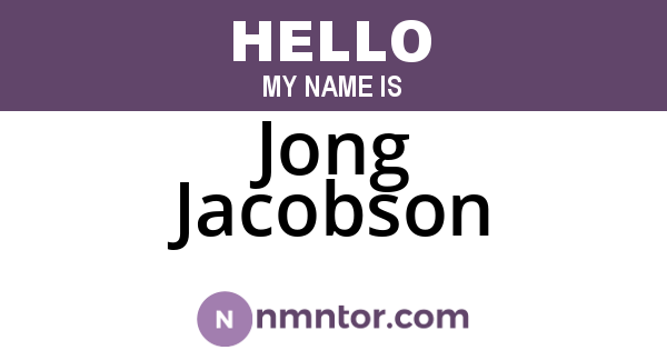 Jong Jacobson