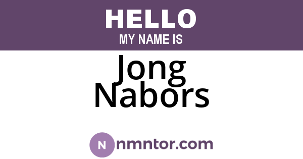 Jong Nabors