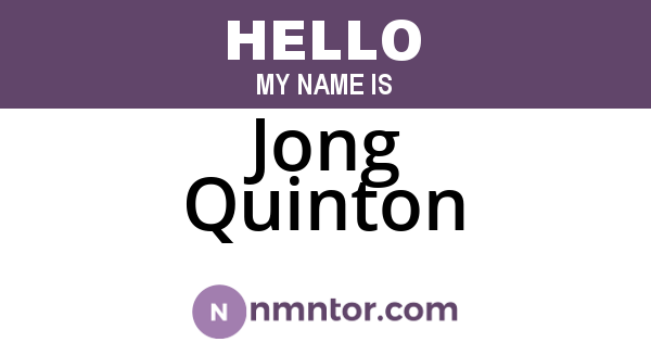 Jong Quinton
