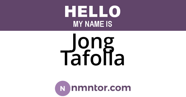 Jong Tafolla