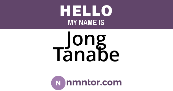 Jong Tanabe